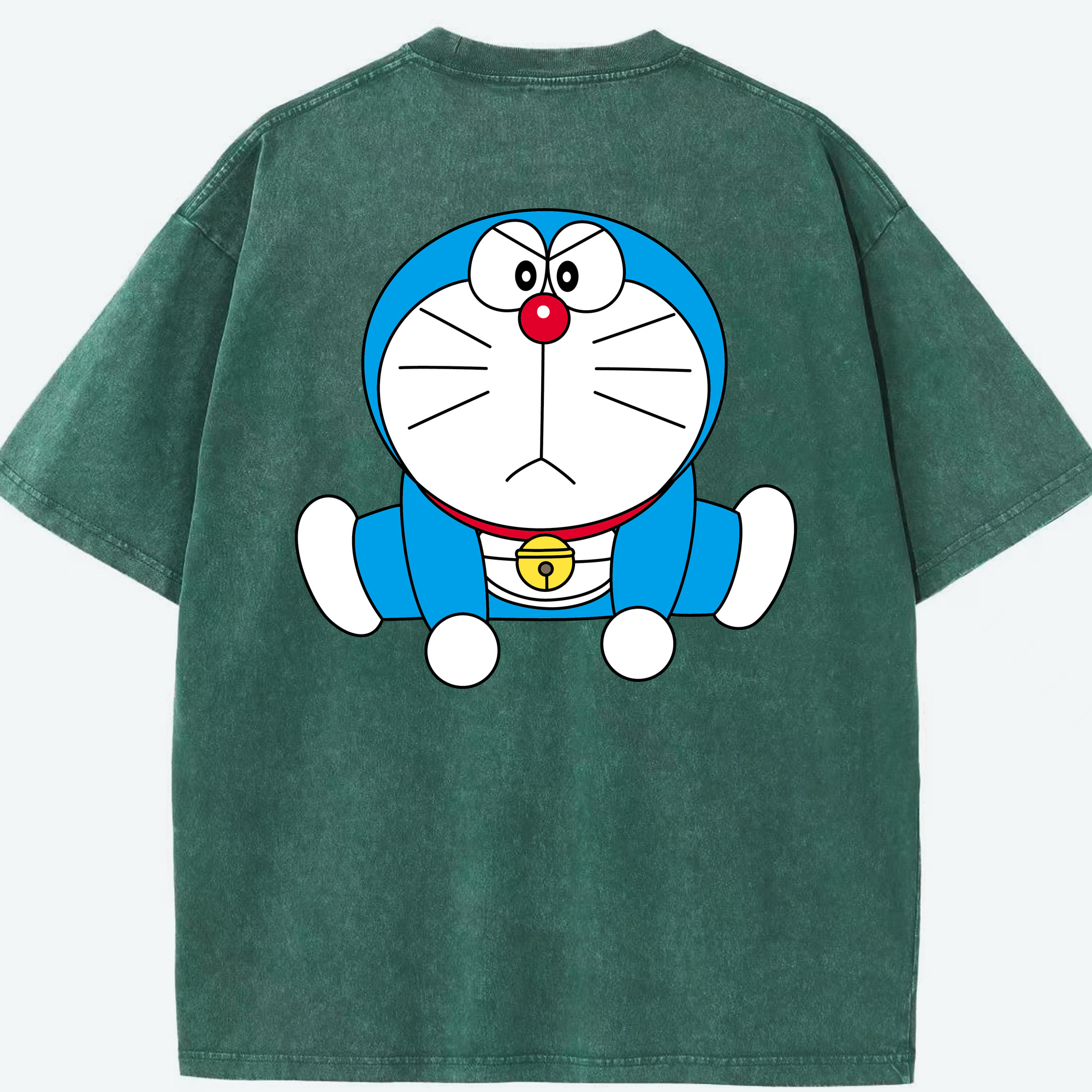 （画像用） ドラえもん Doraemon 綿100% ヴィンテージ風 半袖Tシャツ（背面プリント）